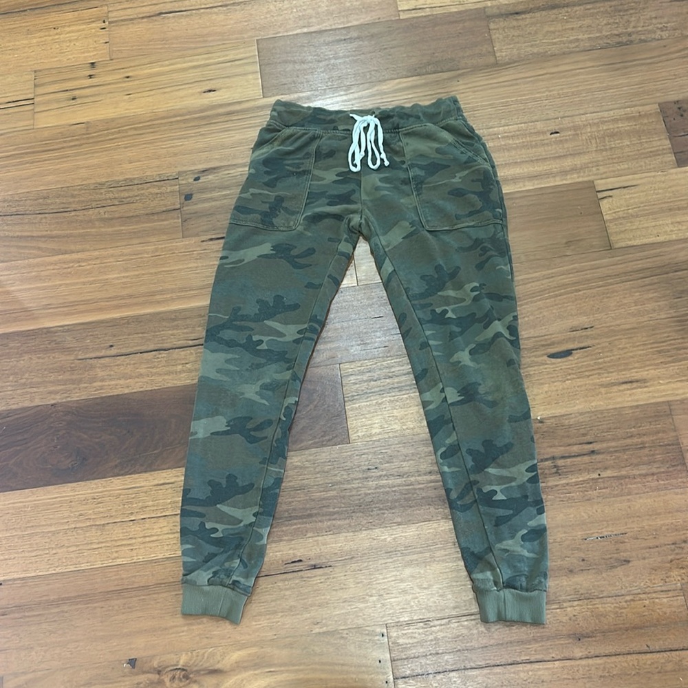 2 pairs of pants: Camo joggers/sweatpants and Nike Sweatpants